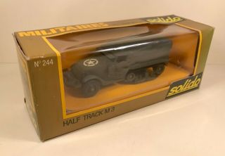 Solido 224 1/50 Diecast Ww2 Us Army M3 Half Track Wreck,  Boxed With Accs