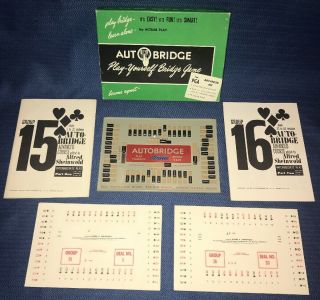 Auto Bridge Play Yourself Card Game Advanced Set Vintage Rare 1957 Pga Complete