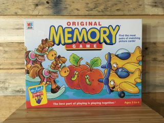 The Memory Game By Milton Bradley,  Ages 3 - 6 Complete 72 Cards Childrens