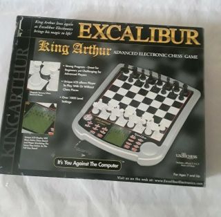 Excalibur King Arthur Advanced Electronic Chess Game W/ Manuals Complete &