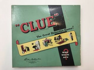 Vintage Parker Brothers Clue Board Game (without Game Board)