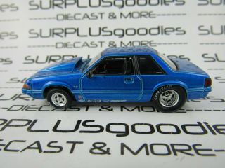 Greenlight 1:64 Loose Metal Blue 1989 Ford Mustang Lx 5.  0 Notchback Drag Racer