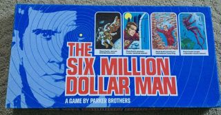 Vtg 70s Parker Brothers The Six Million Dollar Man Board Game Steve Austin