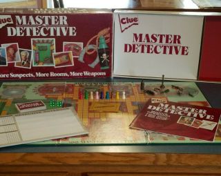 Vintage 1988 Clue Master Detective Board Game Parker Brothers Fun Fast Ship