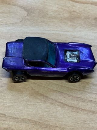 Rare 1967 Hot Wheels Python Red Line Purple Diecast Car Mattel Hong Kong Base.