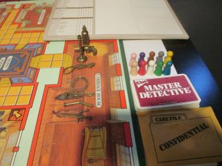 Vintage 1988 Parker Bros.  Clue Master Detective Board Game 99 Complete no dice 2