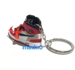 Madxo 3d Mini Sneaker Keychain Air Jordan 1 Off White Chicago Zip Tie Nike 05 - 82
