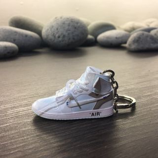 Madxo 3d Mini Sneaker Keychain Air Jordan 1 Off White White Zip Tie Nike 05 - 80