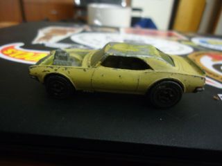 1972 Hotwheels Heavy Chevy Camaro Redline Yellow/black Interior