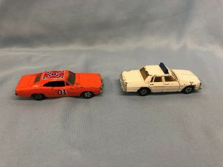 2 Vintage Ertl Cars 1981 Dukes Of Hazzard General Lee & 1980 Pontiac Bonneville