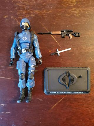 Gi Joe 2007 25th Anniversary Cobra Trooper (loose) Figure Complete With File Card