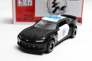 Tomica Event Model No.  25 Chevrolet Camaro Police Car 1:66 Scale Toy Car
