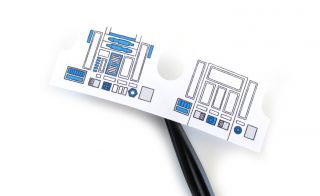 ' DIE CUT ' STICKERS for STAR WARS vintage R2D2,  POWER DROID 8 IN TOTAL ' PERFECT ' 2
