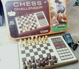 Vintage Chess Challenger 7 Computer Electronic Game Complete W/ Box & Inst
