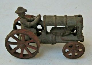 Arcade Cast Iron Fordson Tractor With Driver 4 " Long Bc21