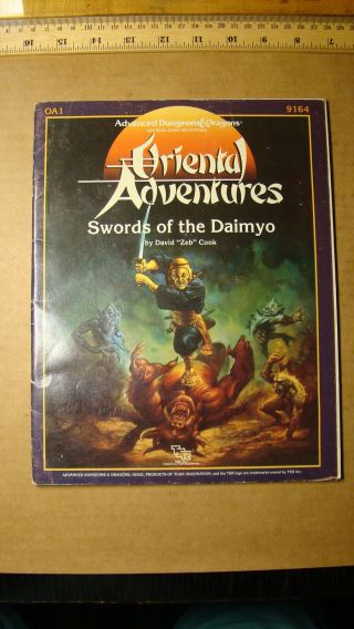 Module - Oa1 - Swords Of The Daimyo 1st Print Dungeons Dragons