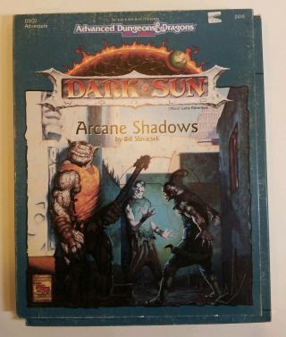 Dark Sun: Arcane Shadows - Ad&d 2nd Edition 1992 Tsr 2410 Dungeons Dragons