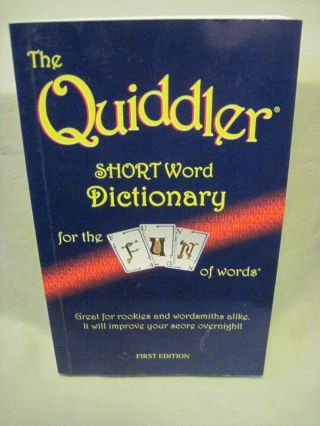 The Quiddler Short Word Dictionary For The Fun Of Words First Edition Bx L
