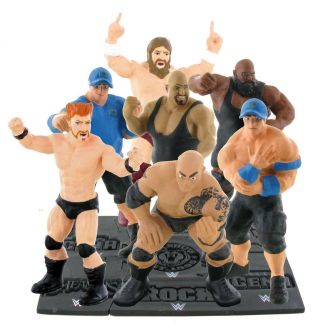 Wwe Wrestling Comansi Toy Figures The Rock John Cena Big Show Cake Toppers