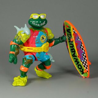 Tmnt Mutant Ninja Turtles Mike The Sewer Surfer Michelangelo Vtg Figure 1990