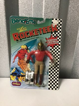 Just Toys Bend - Ems The Rocketeer Bendable Poseable Figure Nos Vintage 1990’s