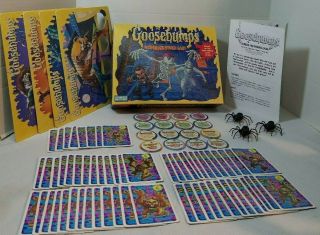 Milton Bradley Goosebumps Shrieks And Spiders Board Game 1995 Complete