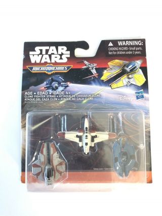 Star Wars Revenge Of The Sith Micro Machines 3 - Pack Clone Fighter Strike - Mip