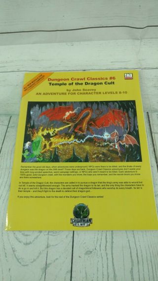 Goodman Dcc D20 Temple Of The Dragon Cult (2nd Printing)