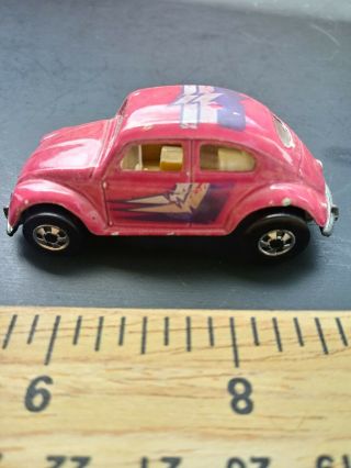 Hot Wheels Volkswagen Beetle Vw Bug Pink 1/64 Diecast Loose Malaysia 1988 Mattel