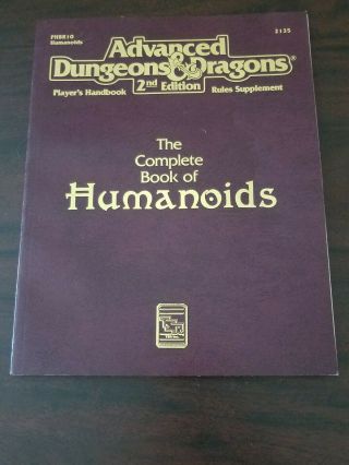 The Complete Book Of Humanoids - 2135 - Phbr10 - Dungeons & Dragons - Tsr - Ad&d