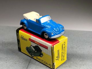 Schuco Piccolo Volkswagen Vw Cabriolet Blue “kafer Cabrio” Mib
