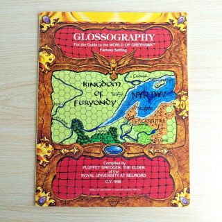 Dungeons And Dragons Ad&d Glossography For The World Of Greyhawk