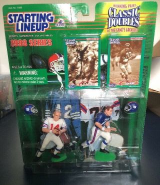 1998 Starting Lineup Nfl Football Classic Doubles Y.  A.  Tittle And Sam Huff