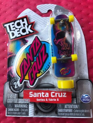 Spanking Hot Tech Deck Santa Cruz Series 8 Skate Fingerboard 2018 Pink Skull
