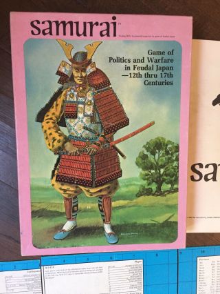 Avalon Hill Samurai Game Of Politics And Warfare 1980 8941 Punched Game