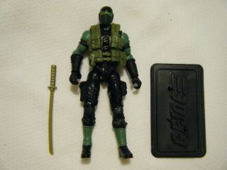 Gi Joe Dollar General Snake Eyes Green Ninja Commando Wave 1 G.  I.  Complete