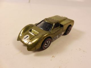 Rare Mattel Hot Wheels Antifreeze Green Ford J - Car Redline Diecast Race Car 1967