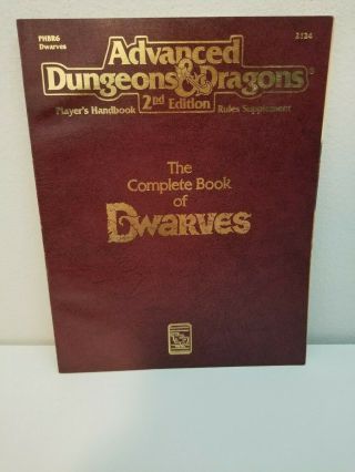 The Complete Book Of Dwarves - Ad&d Sourcebook