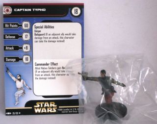 Star Wars Miniatures Clone Strike Captain Typho 5 Rare - &