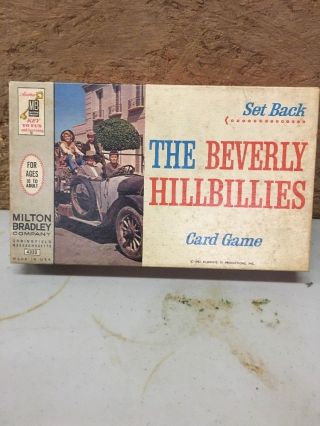 The Beverly Hillbillies Set Back Card Game Milton Bradley 1963