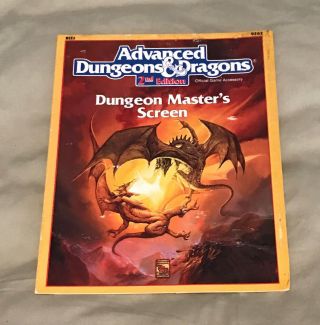 Ad&d 2nd Edition Dungeons & Dragons Dungeon Master 