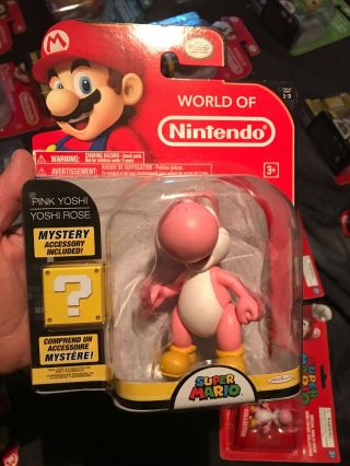 World Of Nintendo Pink Yoshi 4.  5 Inch Figure