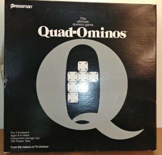 Quad - Ominos Dominos Square Tile Pressman 1992 Game 4422 Family Game Night