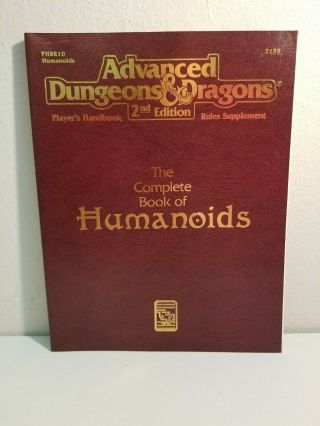 The Complete Book Of Humanoids - Ad&d