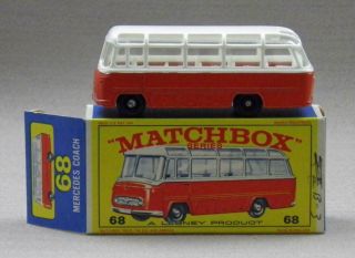 1965 Lesney Matchbox 68 - B V.  2 Mercedes Benz Coach - E3 Box