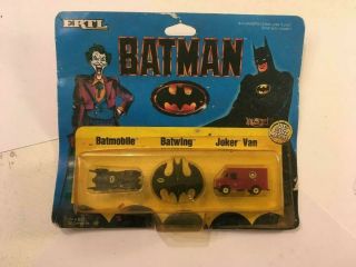 Batman 1989 Diecast 3 Pack Batwing Batmobile Joker Van By Ertl Battletech Scale