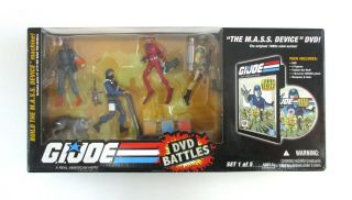 G.  I.  Joe Dvd Battles Set 1 Mib 4 Figure Pack Hasbro Build Mass Device 25th