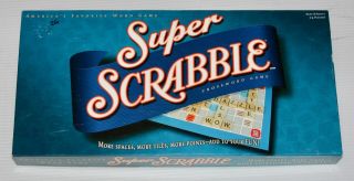 Scrabble Board Game Hasbro Double Letter Tiles Bigger Board 100 Complete