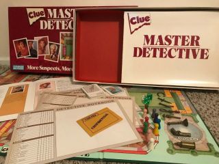 Vintage 1988 Parker Brothers Clue Master Detective Board Game Complete Vgc