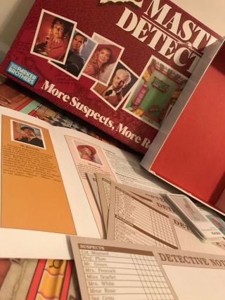 Vintage 1988 Parker Brothers Clue Master Detective Board Game Complete VGC 4